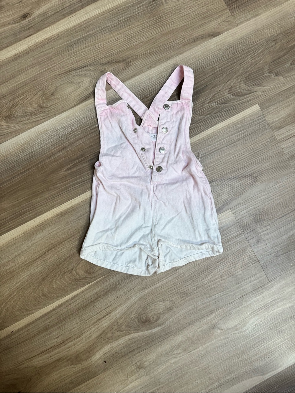 Zara Kids Light Pink Ombre Girls' Short Overalls